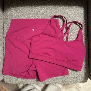 Set: CRZ Yoga Sports Bra (M) & 4” Biker Shorts (S)